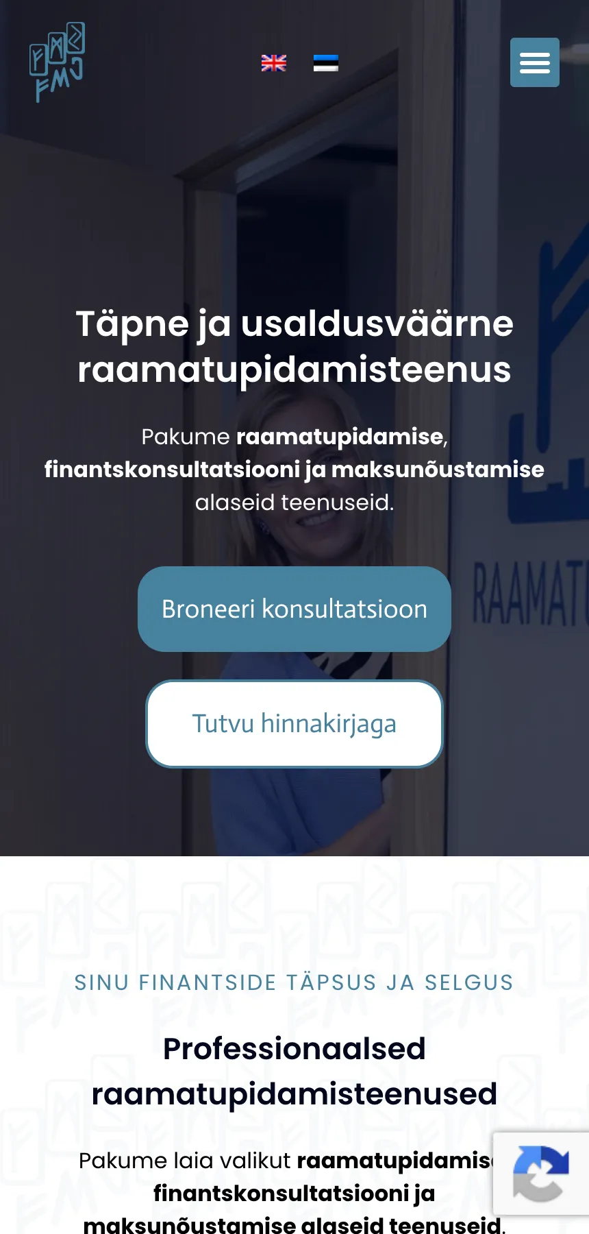 FMJ koduleht – Avaleht – mobiil