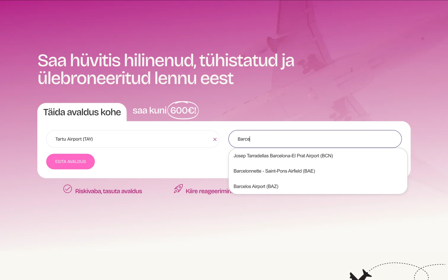 Lennuhüvitis koduleht