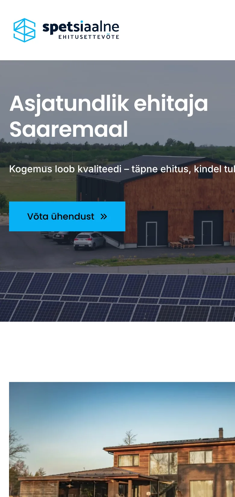 Spetsiaalne Ehitus koduleht – Avaleht – mobiil
