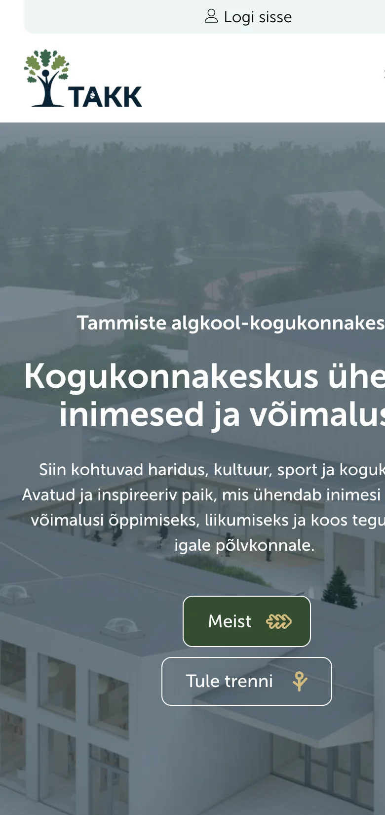 TAKK koduleht – Avaleht – mobiil