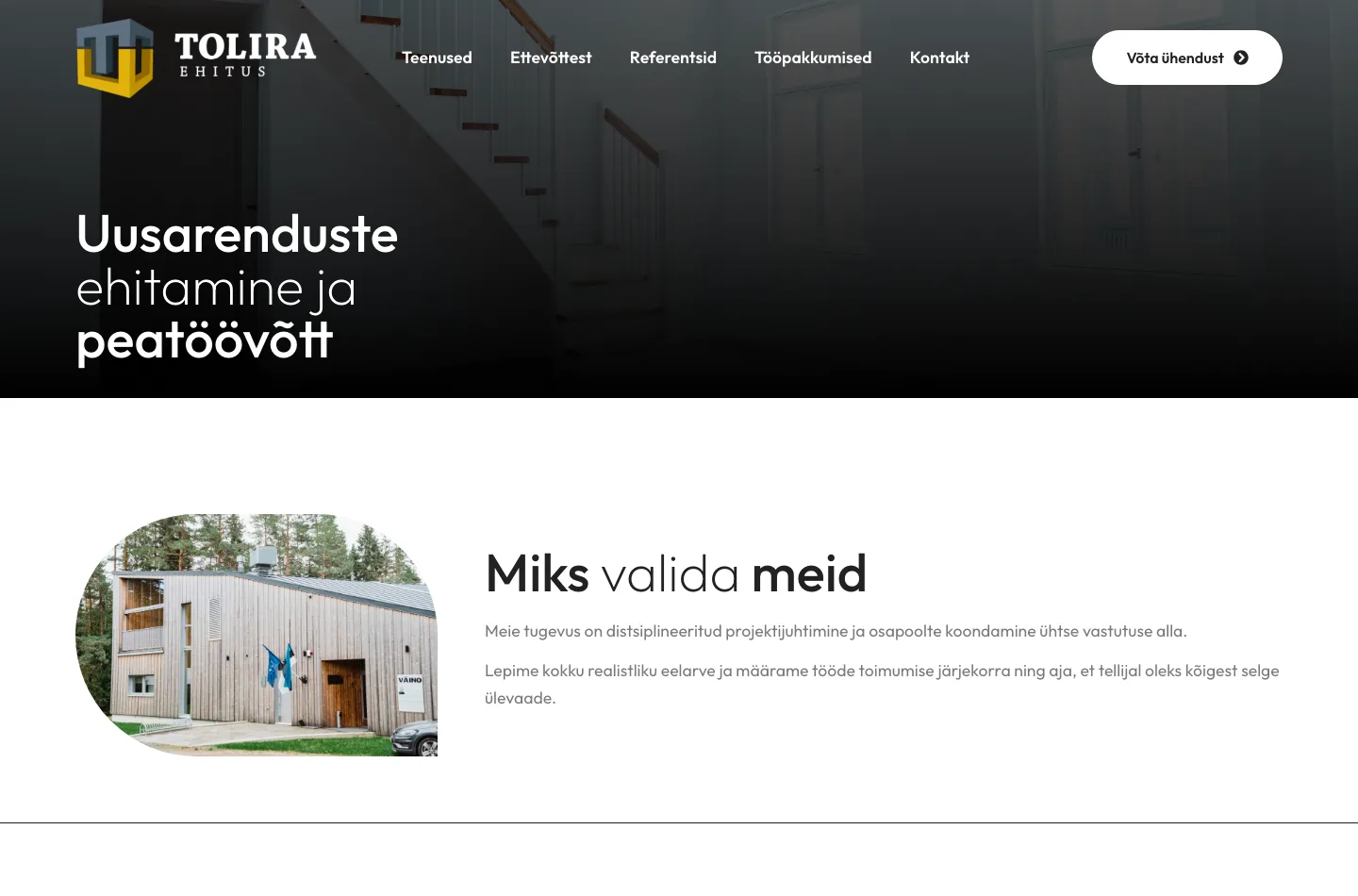 Tolira Ehitus koduleht – Uusarendused
